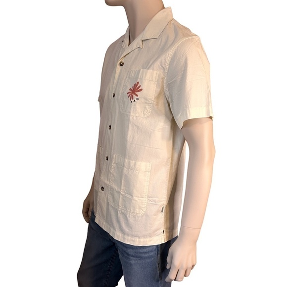Frank and Oak Over Shirt Organic Cotton Overshirt Graphic Button Up Short Sleeve - Picture 8 of 16